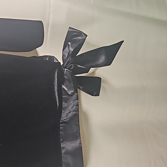 Willi Smith Black Velour Waist-Tie Top Sz XL - Picture 2 of 4